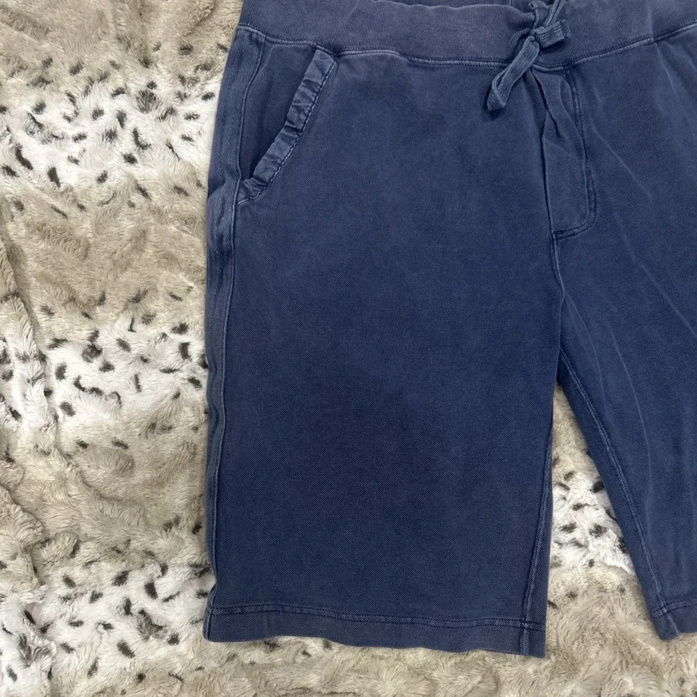 Men's Vtg Polo‎ Ralph Lauren Cotton Blend Drawstring Blue Sweat Shorts Size S